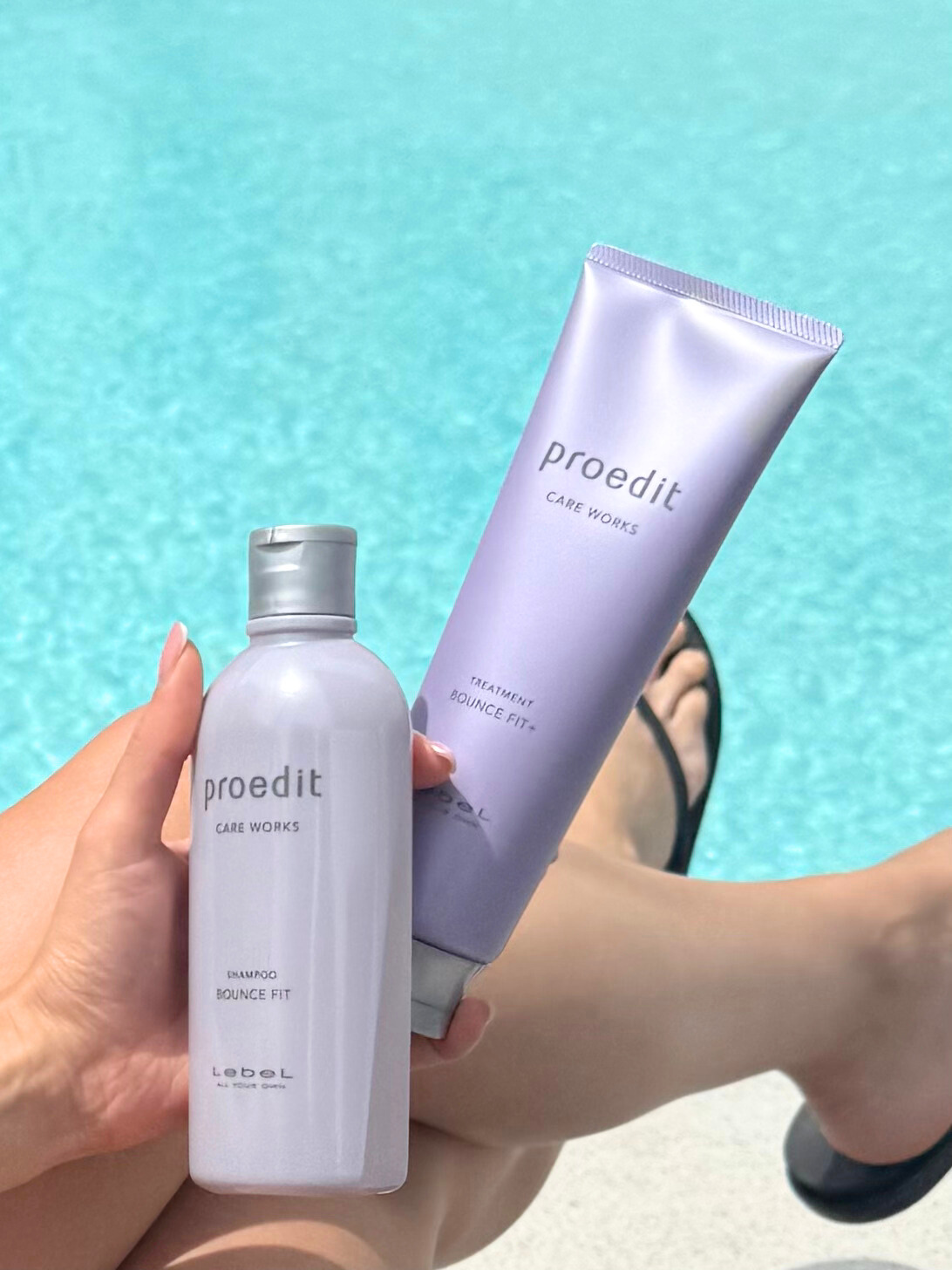 Lebel Proedit Bounce Fit Hair Repair Set (Shampoo 300 mL / 10.1 fl.oz + Treatment 250 g / 8.8 oz)