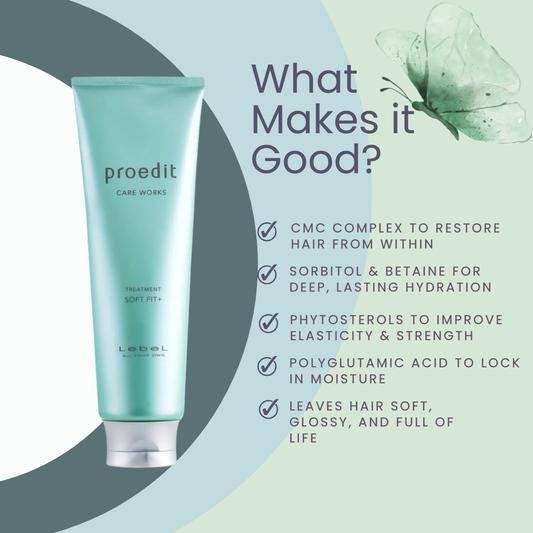 Lebel Proedit Soft Fit+ Treatment Deep Hydration Hair Mask- 250 mL / 8.5 oz