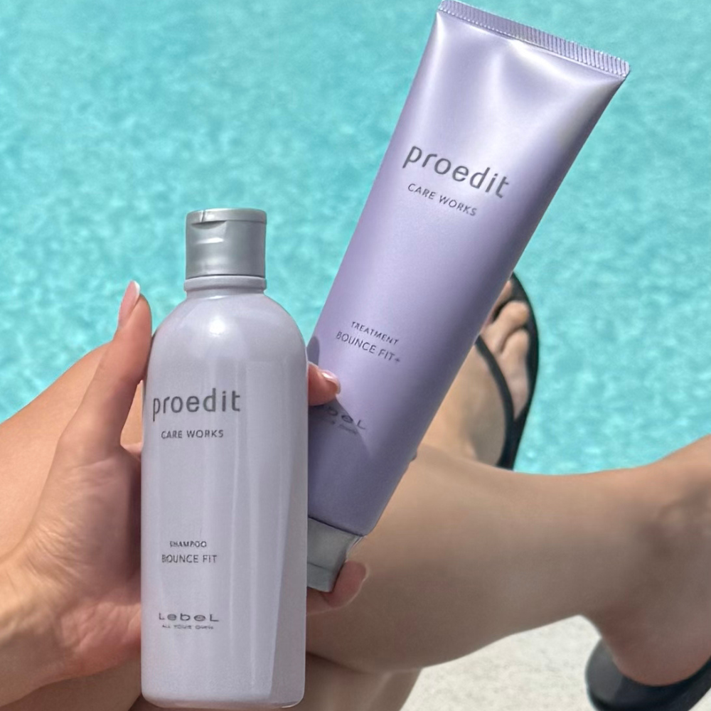 Lebel Proedit Bounce Fit Hair Repair Set (Shampoo 300 mL / 10.1 fl.oz + Treatment 250 g / 8.8 oz)