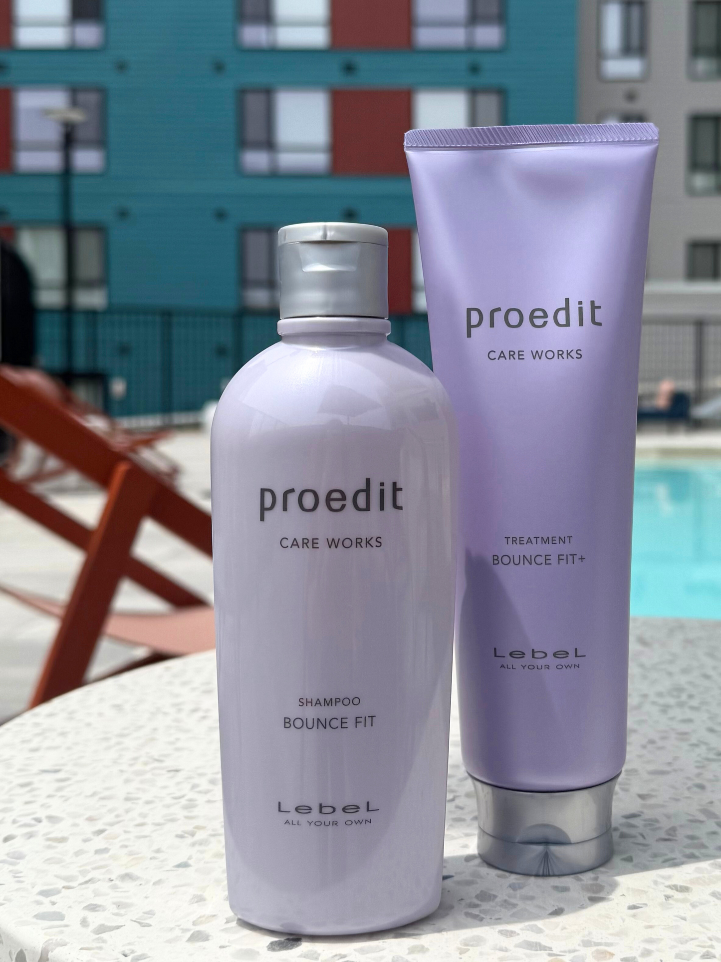 Lebel Proedit Bounce Fit Hair Repair Set (Shampoo 300 mL / 10.1 fl.oz + Treatment 250 g / 8.8 oz)