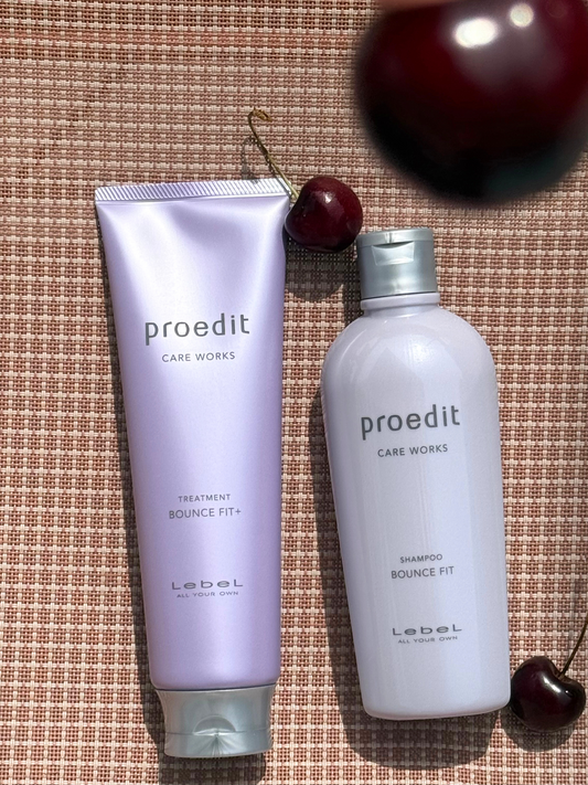 Lebel Proedit Bounce Fit Hair Repair Set (Shampoo 300 mL / 10.1 fl.oz + Treatment 250 g / 8.8 oz)