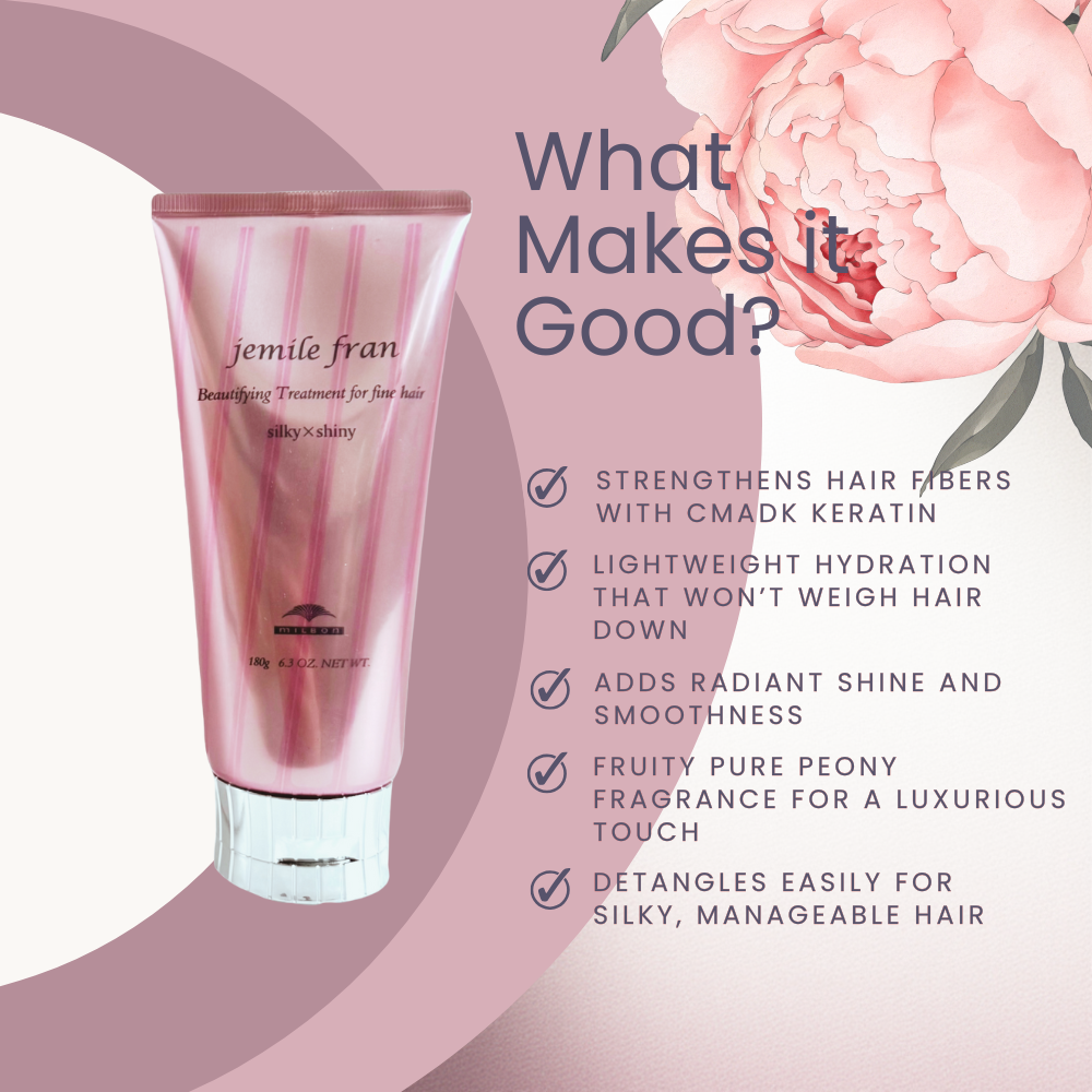 Milbon Jemile Fran Silky & Shiny Treatment - 180 mL / 6.1 oz