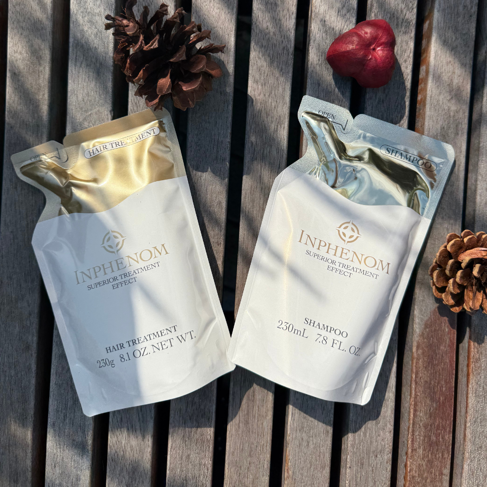 Milbon Inphenom Moisturizing Hair Care Set (Shampoo 230 ml / 7.78 oz + Treatment Mask 230 ml / 8.1 fl oz)
