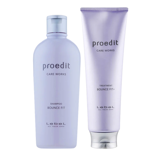 Lebel Proedit Bounce Fit Hair Repair Set (Shampoo 300 mL / 10.1 fl.oz + Treatment 250 g / 8.8 oz)