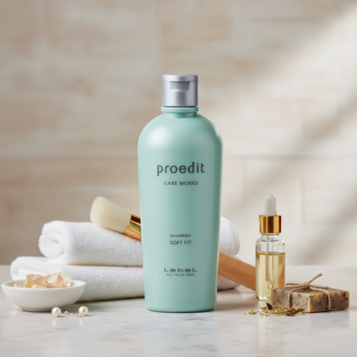 Lebel Proedit Soft Fit Shampoo: Moisturizing Shampoo for Dry Hair - 300 ml / 10.14 oz