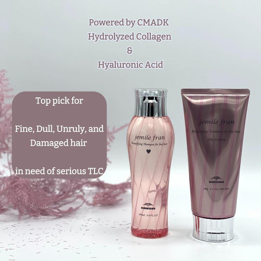 Milbon Jemile Fran Silky & Shiny Hair Care Set (Shampoo 200ml / 6.8 fl.oz + Treatment Mask 180g / 6.3 oz)
